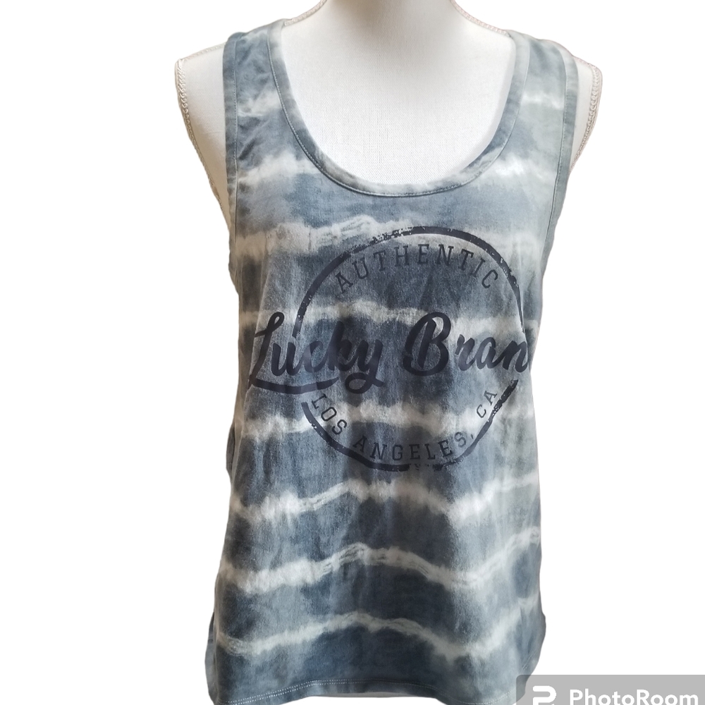 Vintage Lucky Brand Los Angeles sunwashed tank top.